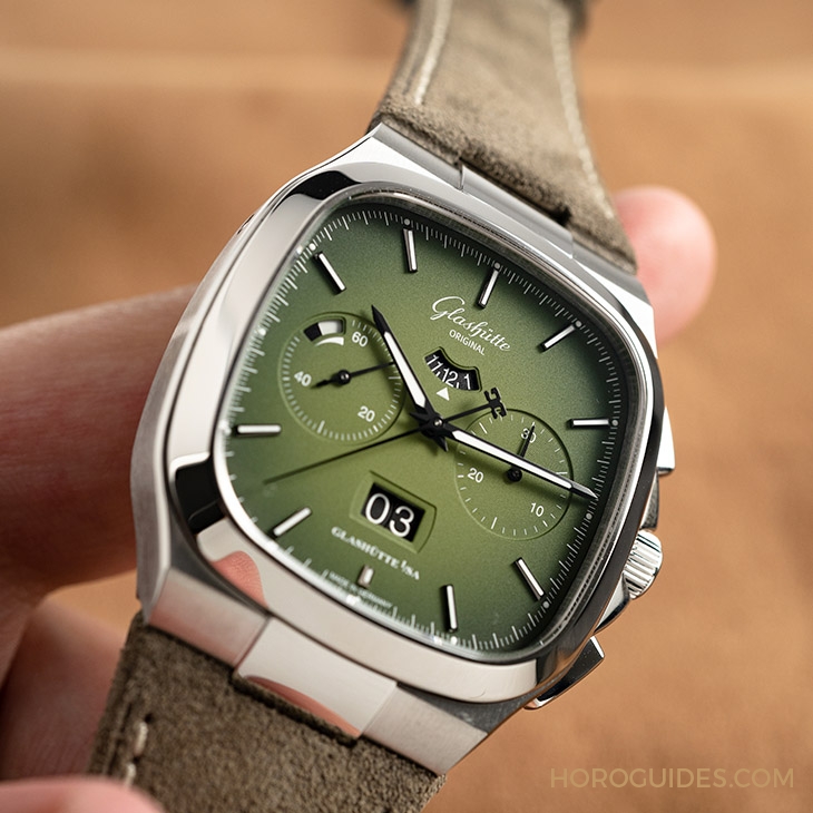 GLASHüTTE ORIGINAL - 好Funky的復(fù)古表！ 格拉蘇蒂原創(chuàng)Seventies Chronograph墨玉綠面盤