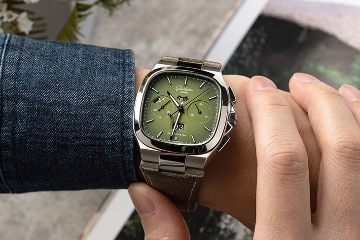 GLASHüTTE ORIGINAL - 好Funky的復(fù)古表！ 格拉蘇蒂原創(chuàng)Seventies Chronograph墨玉綠面盤