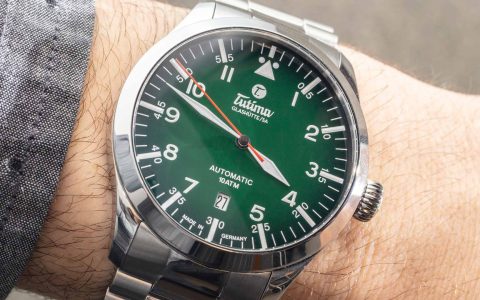 Tutima Flieger 6105 綠色手表動(dòng)手