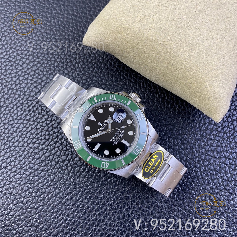 C廠41mm綠水鬼怎么樣-C廠clean廠勞力士綠水鬼126610復(fù)刻表3235機芯做工評測