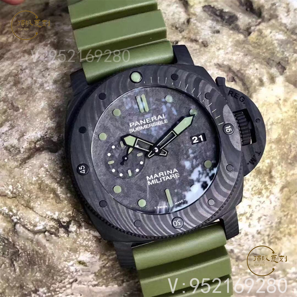 VS廠(SBF廠)沛納海961軍綠風(fēng)格碳纖維腕表做工怎么樣