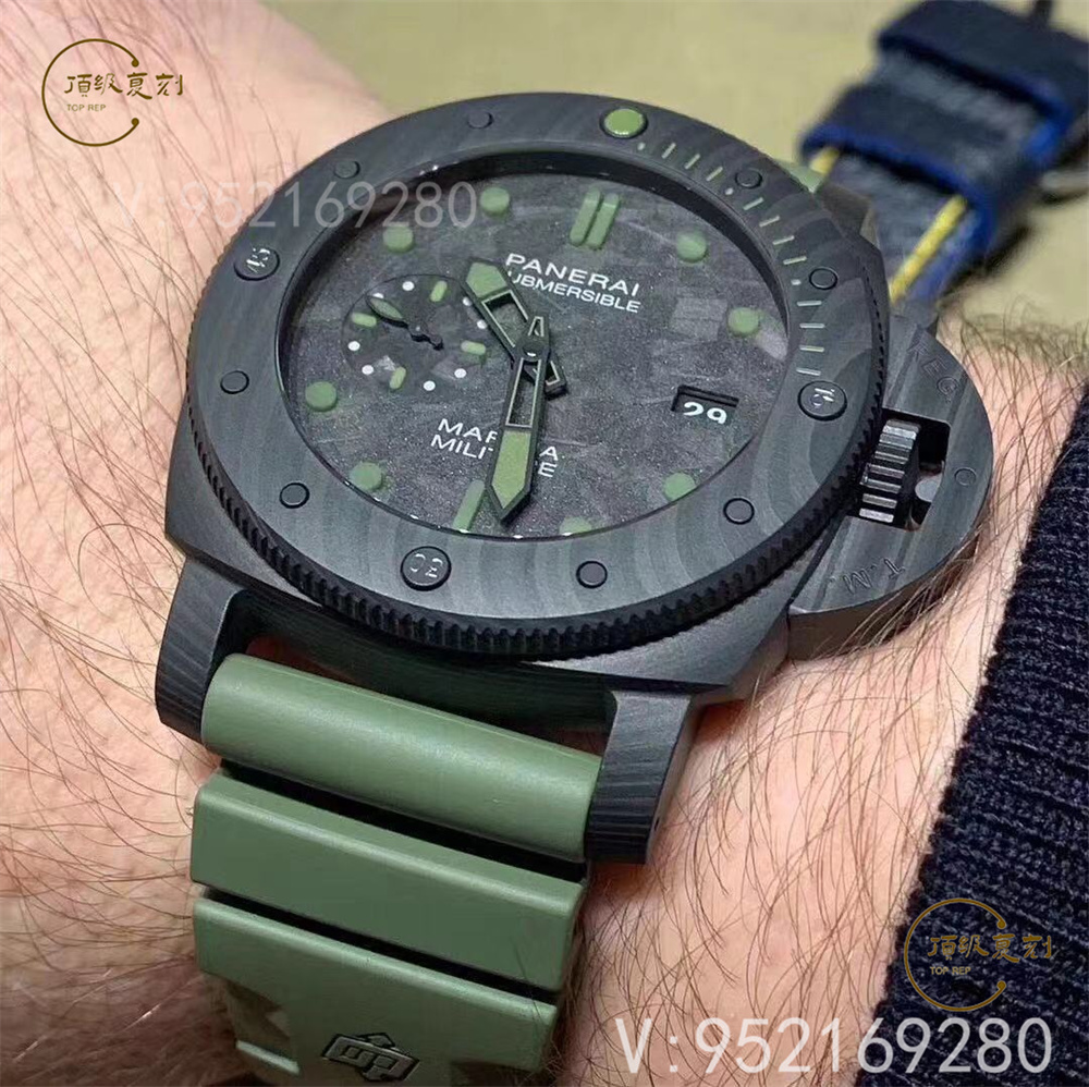 VS廠(SBF廠)沛納海961軍綠風(fēng)格碳纖維腕表做工怎么樣