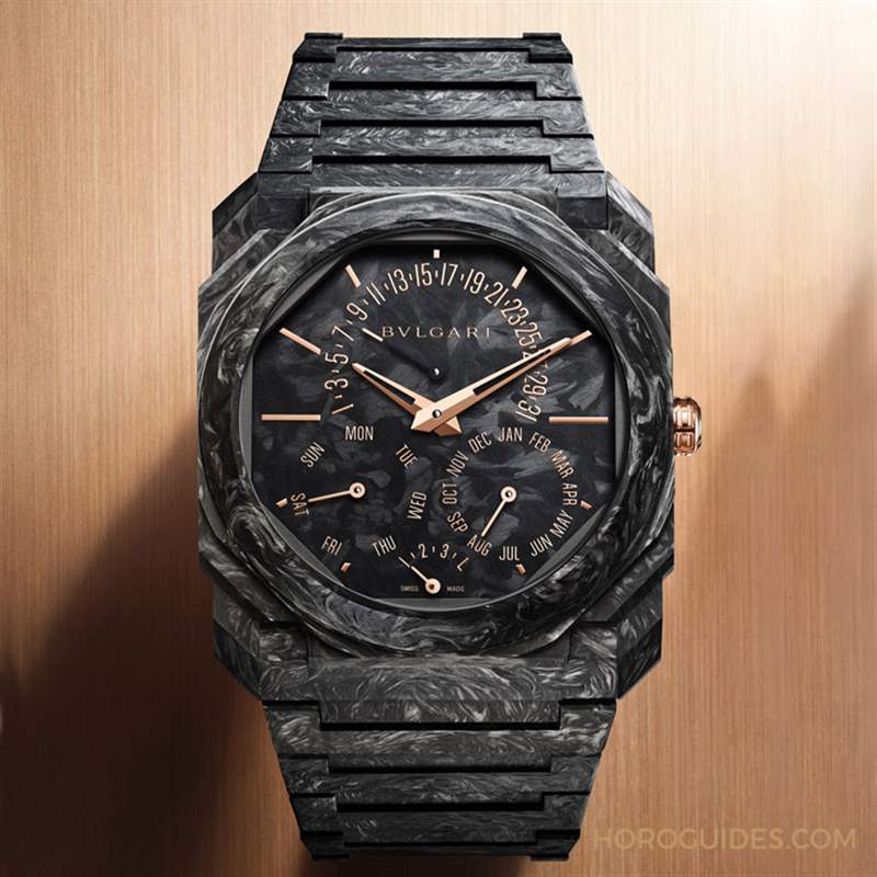 BVLGARI - GWD 2023速報｜BVLGARI以鍛造碳與玫瑰金全新演繹Octo Finissimo超薄萬年歷、超薄自動腕表