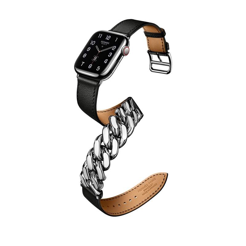 Hermès推出Apple Watch表帶新作：馬術鏈條元素，鏤孔H圖案