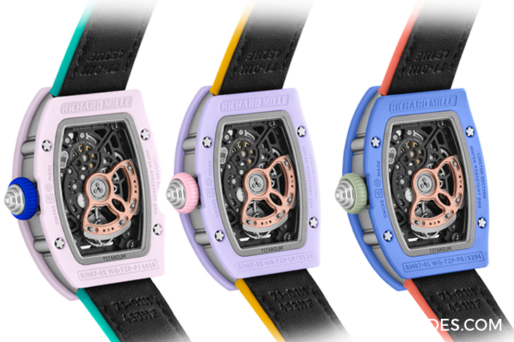 RICHARD MILLE - 融入曼菲斯風格粉嫩三色齊發｜RICHARD MILLE RM 07-01彩色陶瓷腕表